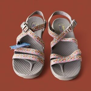 Skechers Women's Reggae Sandals Size 8 Multicolor Strappy Casual